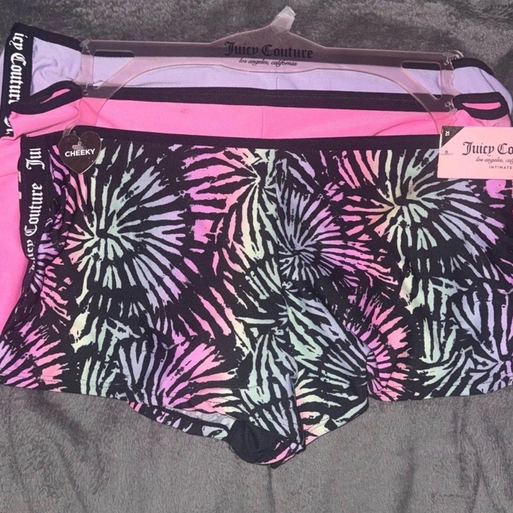 Juicy Couture boyshort panties ! 1X NWT! Side logo underwear set!